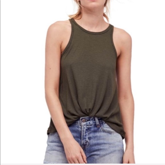 Free People Tops - FREE PEOPLE slub long beach ribbed swing tank S